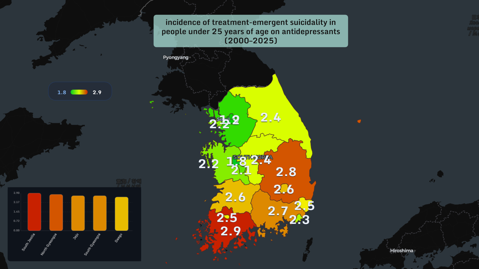 Incidence of treatment-emergent suicidality in South Korea (2000–2025)